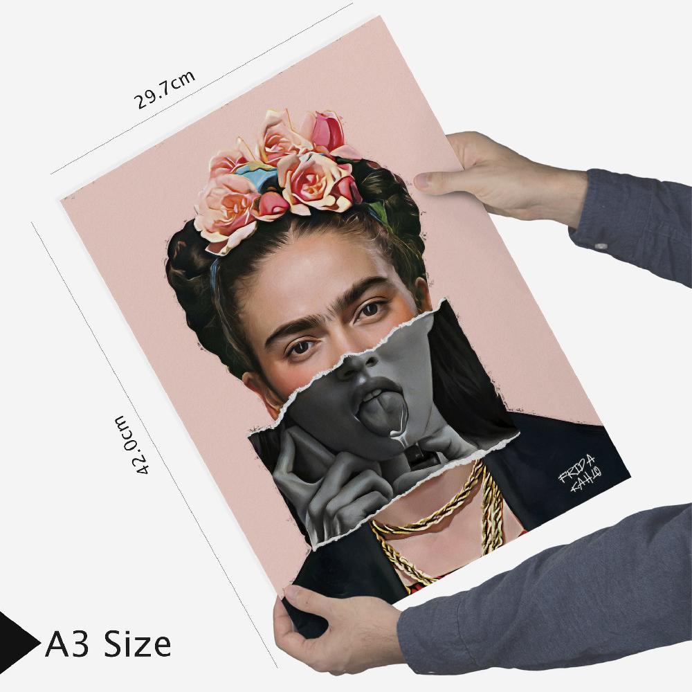 ﻿nacnic Iconic Frida Van Gohg Collage Pop Art Libre de impuestos