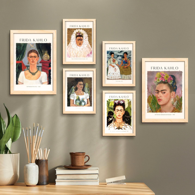 nacnic Set de 6 láminas de Frida Kahlo Rebajas de fin de temporada