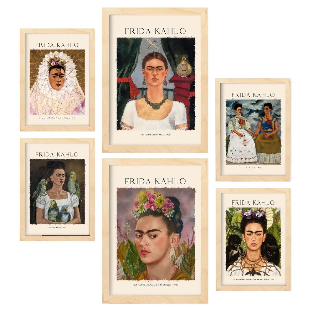 nacnic Set de 6 láminas de Frida Kahlo Rebajas de fin de temporada