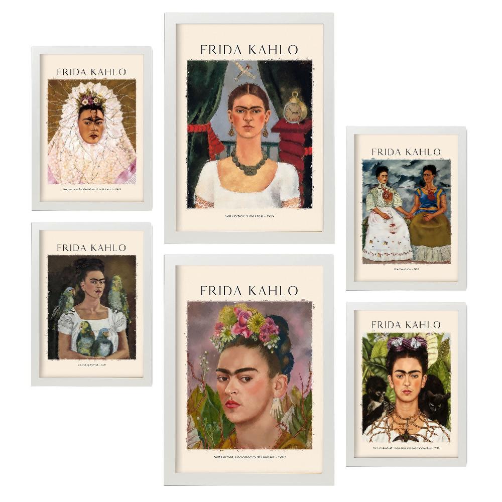 nacnic Set de 6 láminas de Frida Kahlo Rebajas de fin de temporada