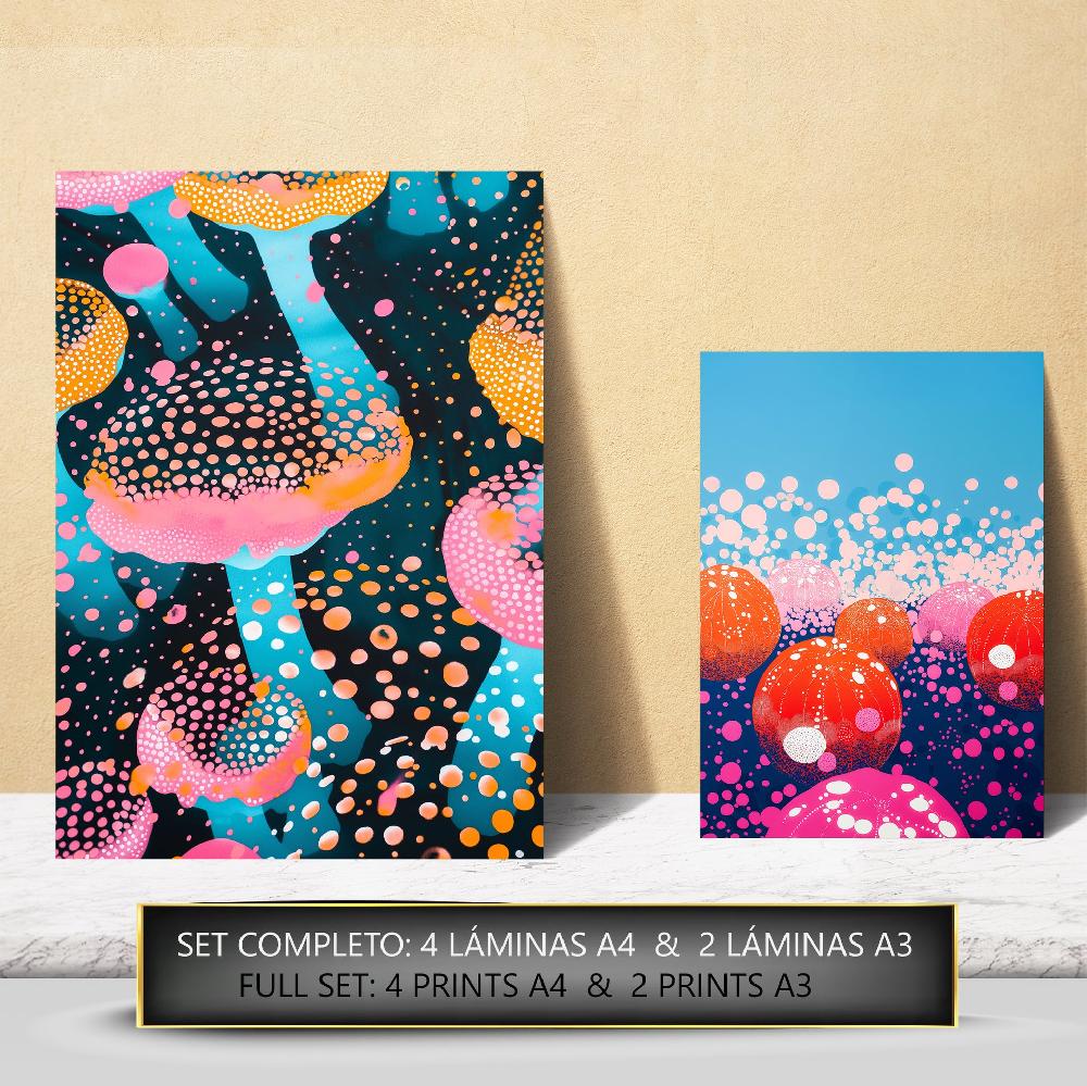 nacnic Lámina Yayoi Kusama Hongo Flor de Agua Japonesa 2025