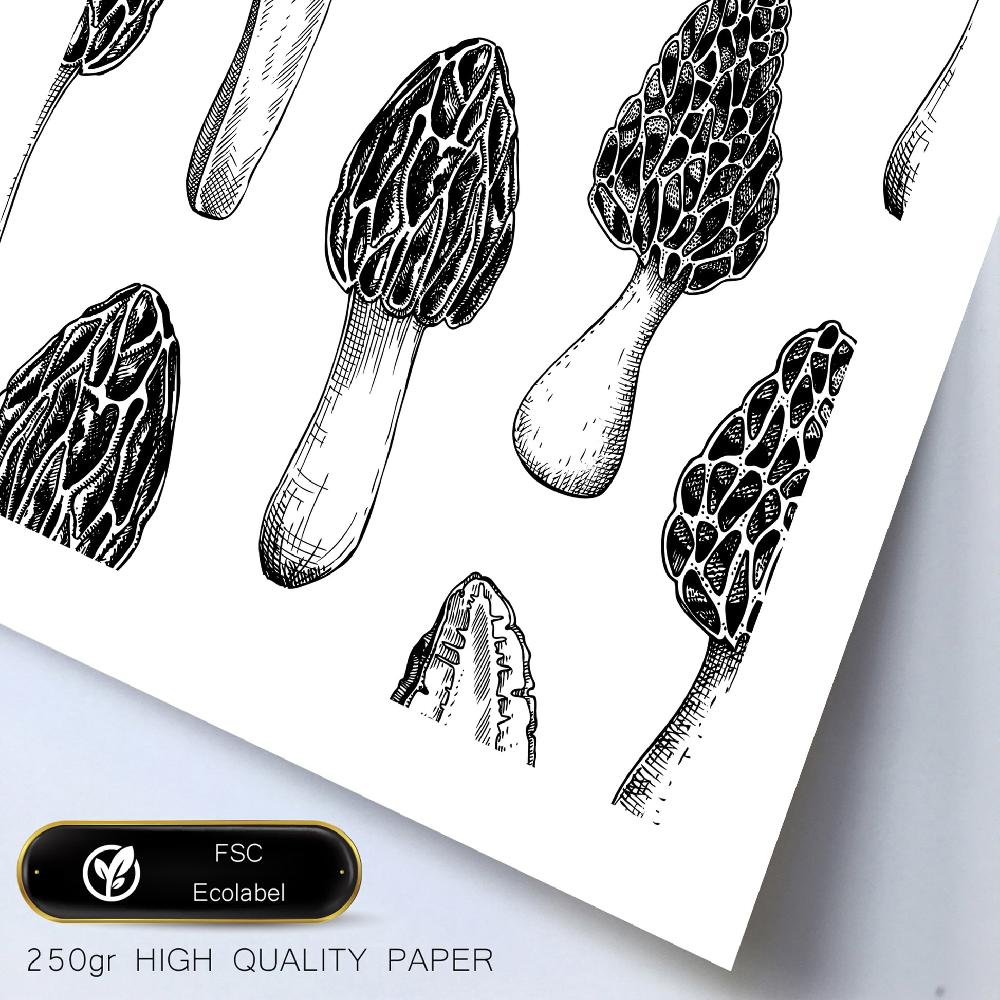 nacnic Composicion Hongos blanco y negro Mejor oferta