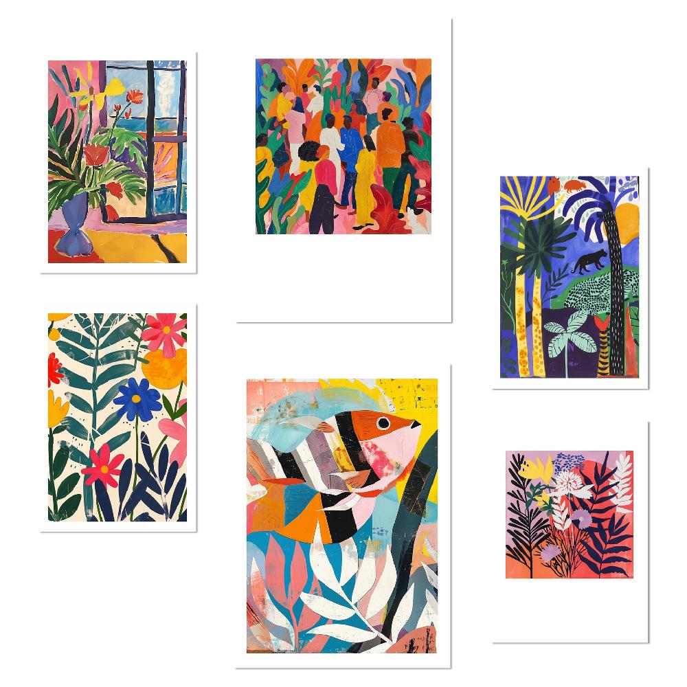nacnic Matisse tonos amarillo rojo. Colores vibrantes