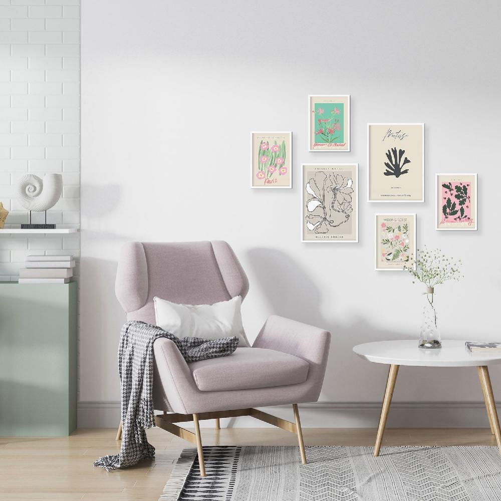 nacnic Set de 6 láminas de Exposición con estética collage