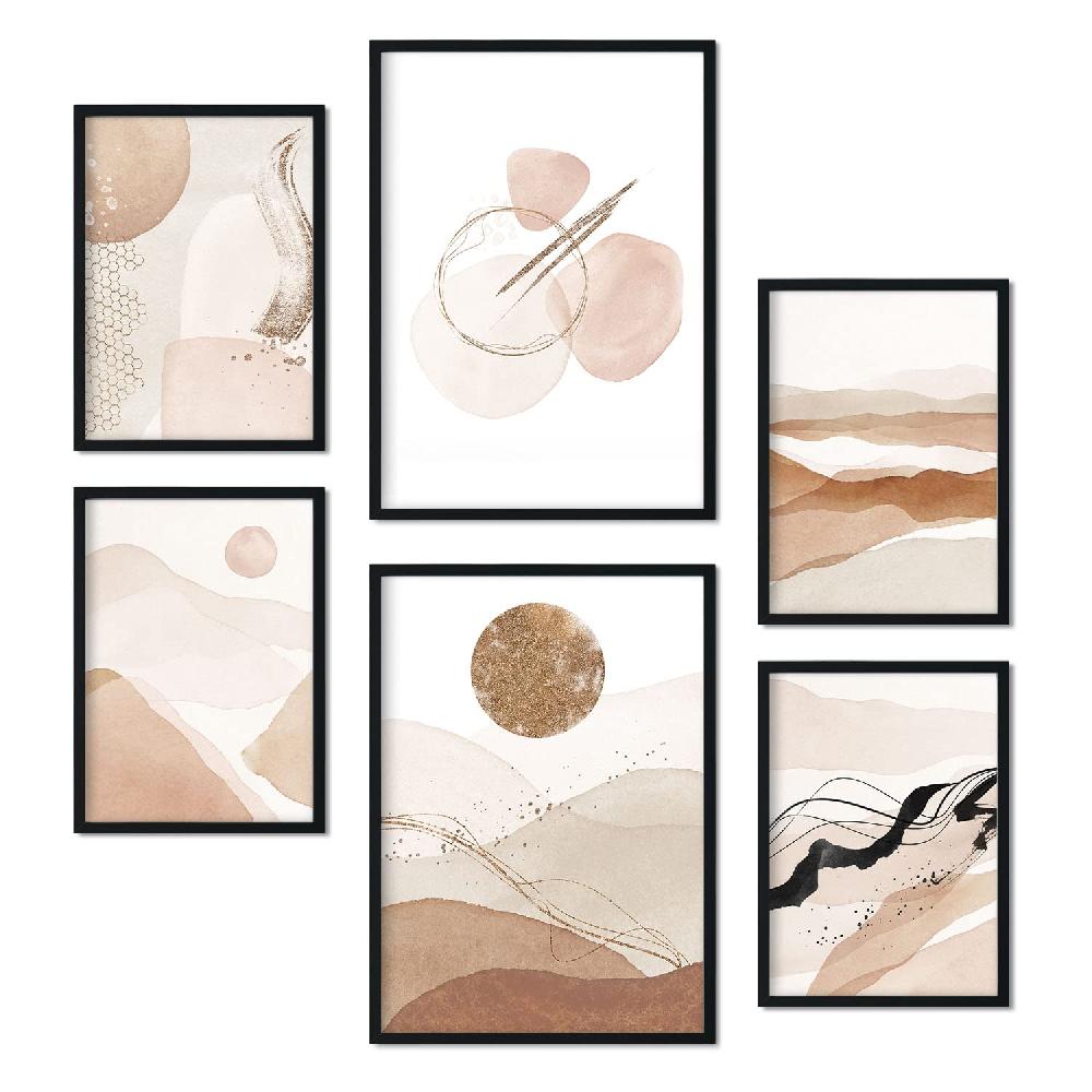 nacnic Set de 6 láminas de Arte Abstracto estilo Collage Limitado a 3 días