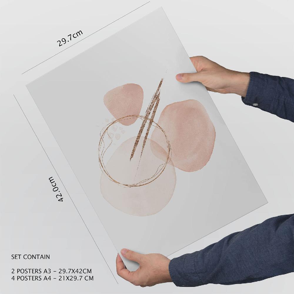 nacnic Set de 6 láminas de Arte Abstracto estilo Collage Limitado a 3 días