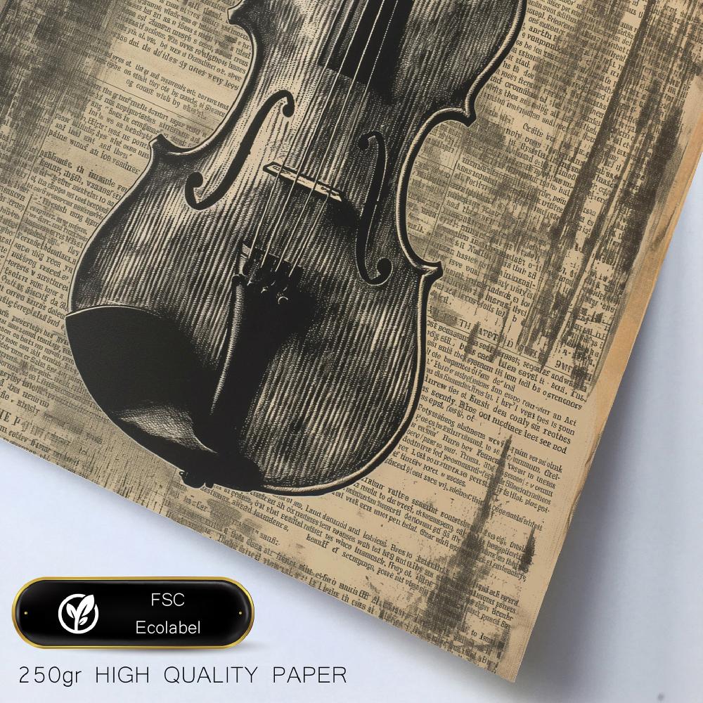 nacnic Amor Vintage. Cámara micro piano violín teléfono - Laminas Ahorra y exporta