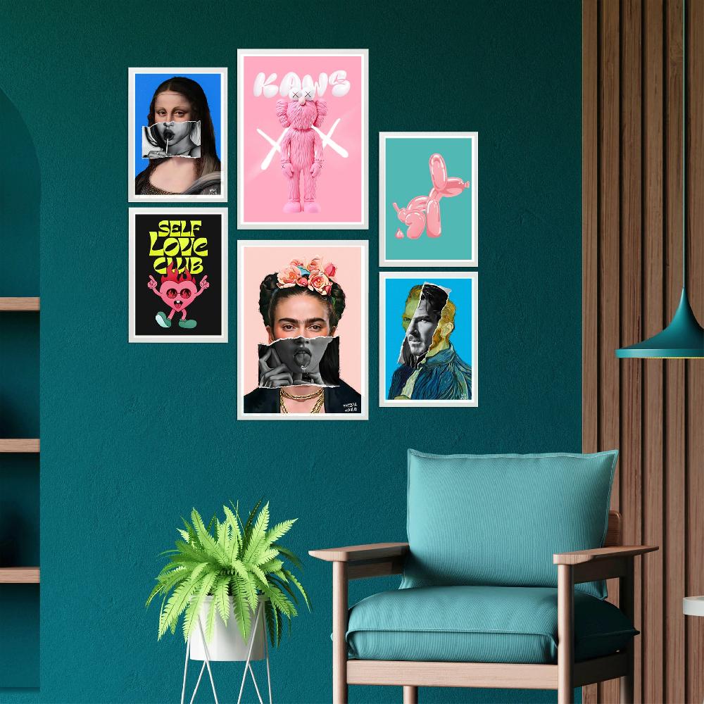 nacnic Lámina Pop Art de Frida Van Gogh y Mona Lisa Oferta exclusiva