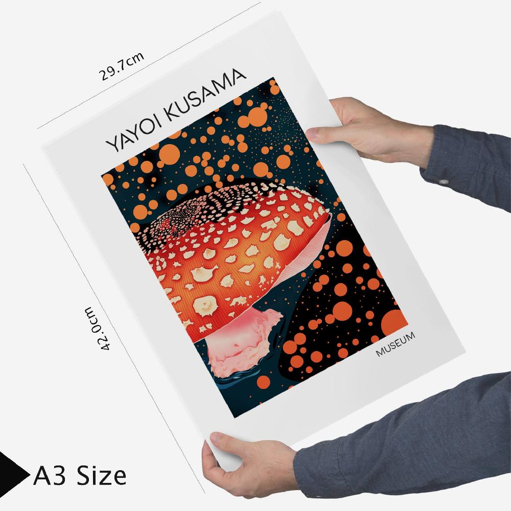 nacnic Poster Yayoi Kusama Champiñón Ola Colores Oscuros Descuento por venta flash
