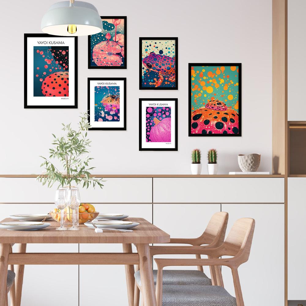nacnic Lámina Yayoi Kusama calabaza rana en rosa y naranja japonés Ofertas de temporada