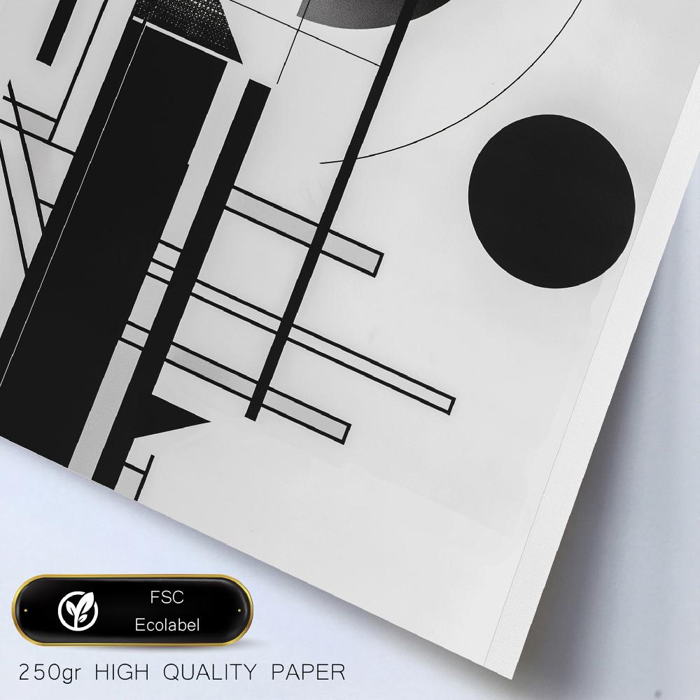 nacnic bauhaus blanco y negro lineas y formas Ofertas especiales