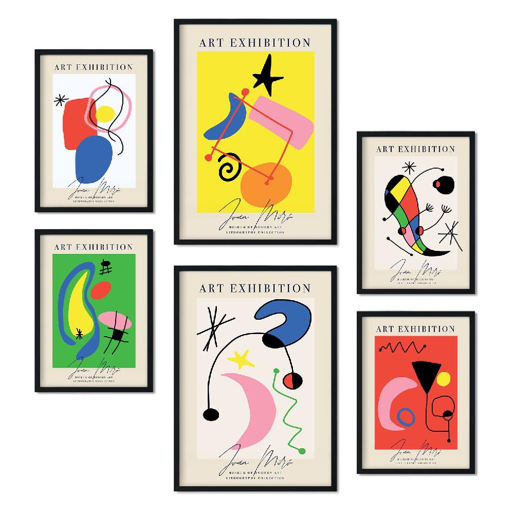 nacnic Set de 6 láminas de Arte Miró Outlet online