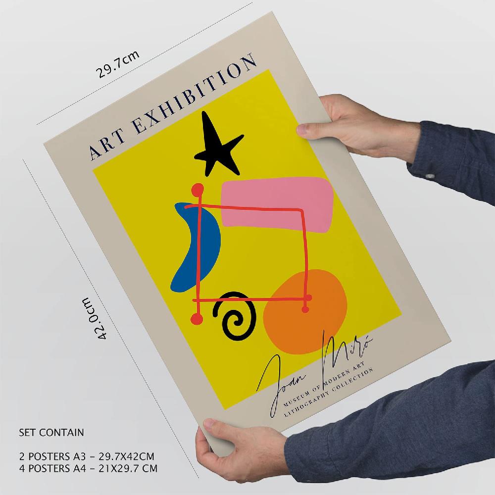 nacnic Set de 6 láminas de Arte Miró Outlet online