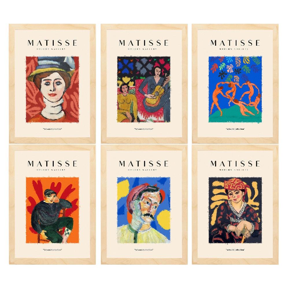 nacnic Nacnic Set de 6 Láminas Artísticas de Matisse Modelo Retratos Estilo Galería de Arte Diseño Moderno para Interiores Ofertas