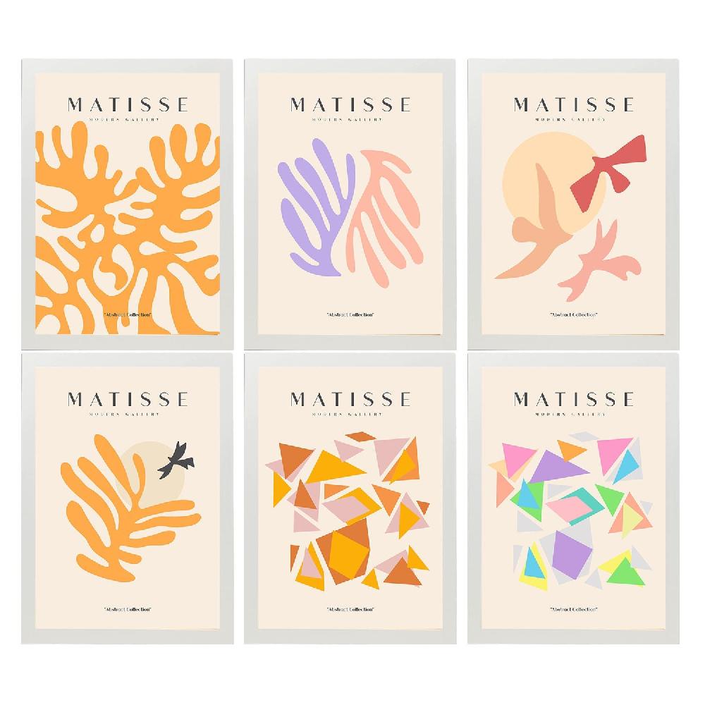 nacnic Nacnic Set de 6 Ilustraciones Artísticas de Matisse Modelo Floral Diseño Moderno Laminas Descuento