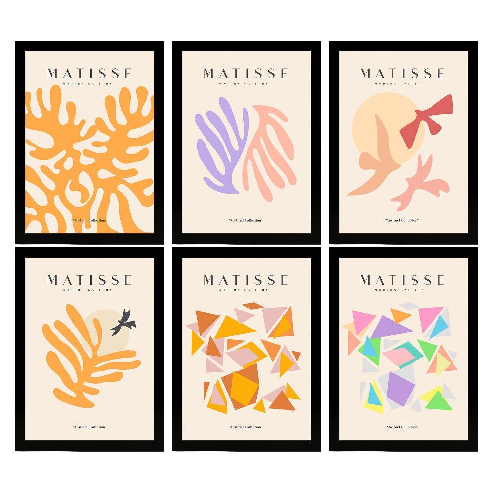 nacnic Nacnic Set de 6 Ilustraciones Artísticas de Matisse Modelo Floral Diseño Moderno Laminas Descuento