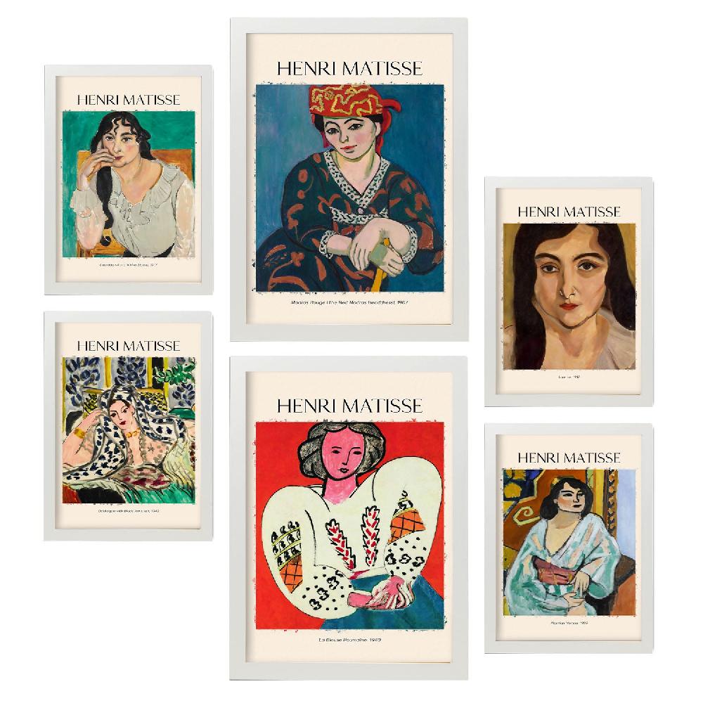 nacnic Nacnic Lámina Set de 6 de Henri Matisse Colección de Obras de Arte Tienda