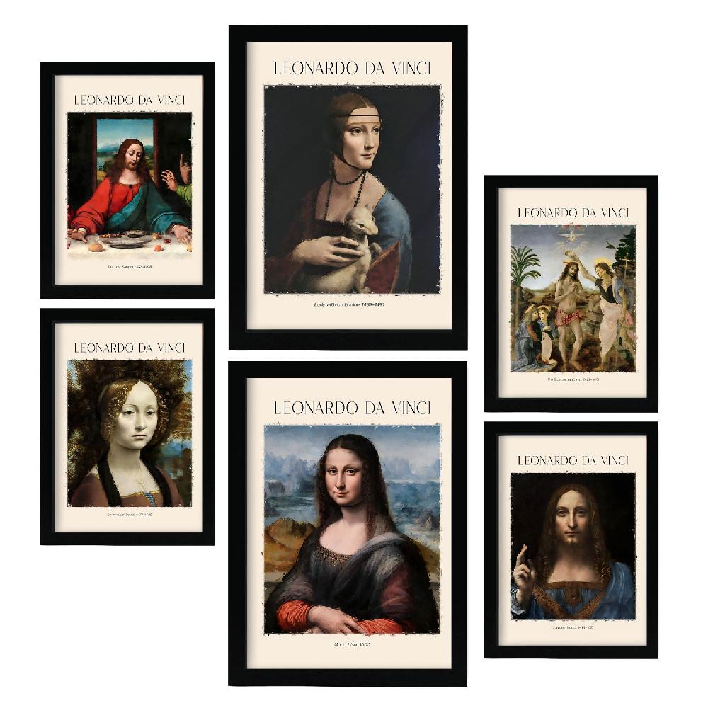 nacnic Set de 6 Láminas de Da Vinci