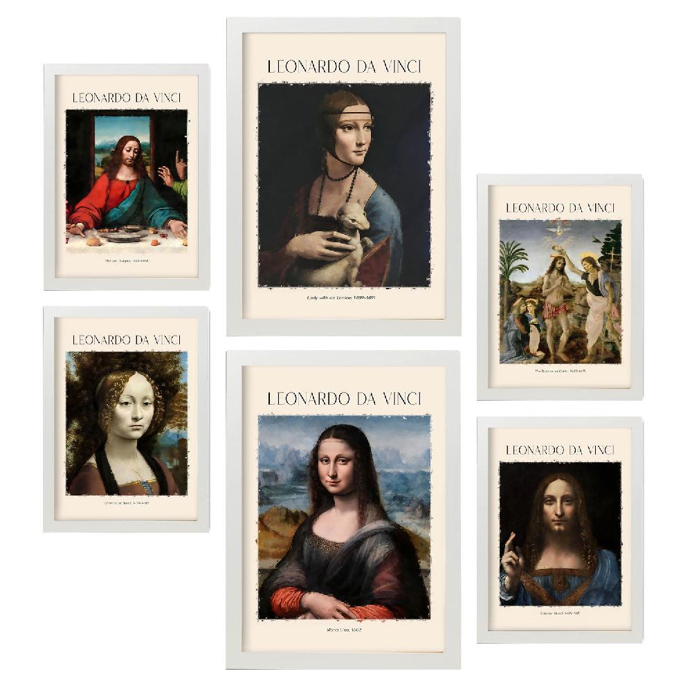 nacnic Set de 6 Láminas de Da Vinci Liquidación