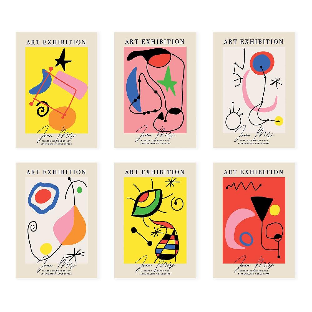 nacnic Nacnic Set de 6 Láminas Artísticas de Joan Miró