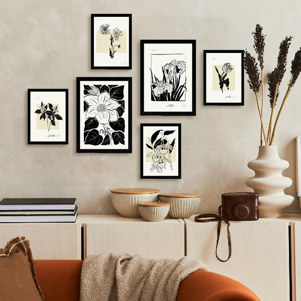 nacnic Thick Black Ink Posters. Floral ÚLTIMAS EDICIONES
