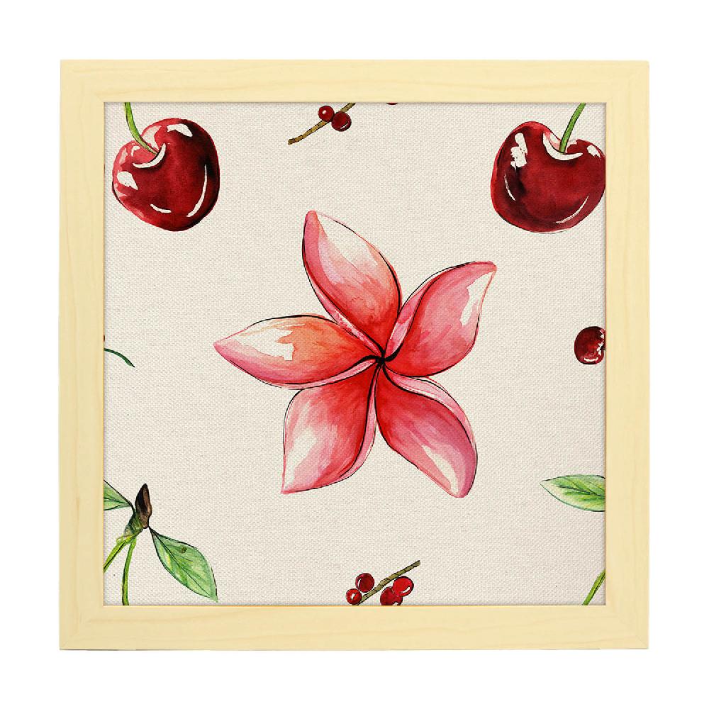 nacnic Lámina cuadrada de Flores y Cerezas Liquidación