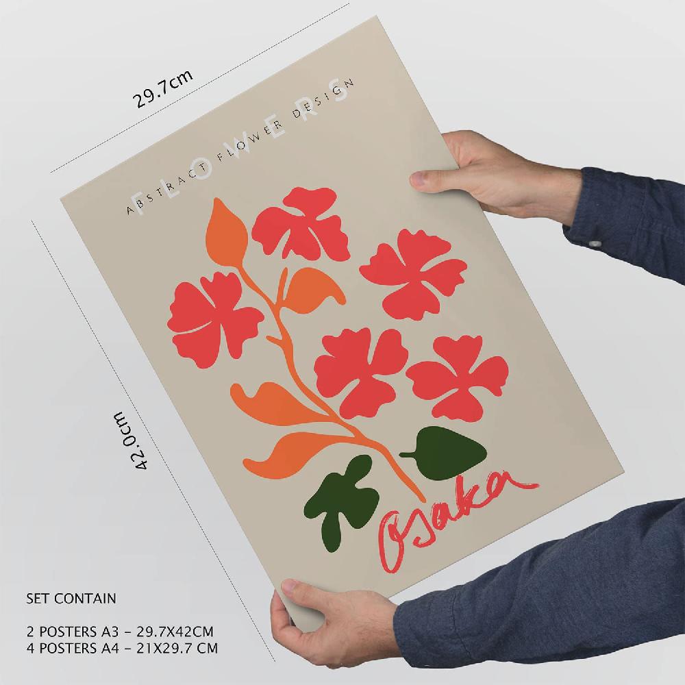 nacnic Set de 6 láminas de Collage Floral Envío internacional gratuito