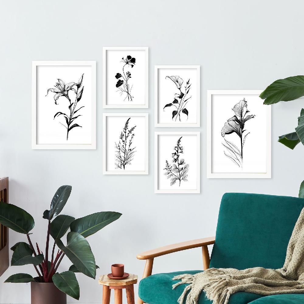 nacnic Láminas Nacnic Line Flowers Set_1 Tienda de fábrica