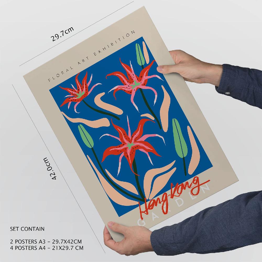nacnic Set de 6 láminas de Galería Floral en estilo collage Ahorra y exporta