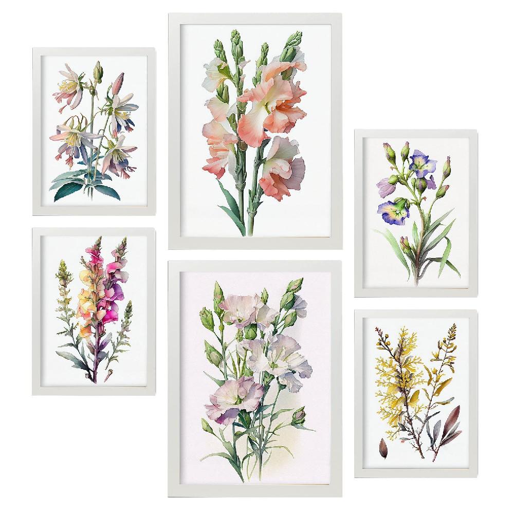 nacnic Nacnic Laminas de Flores Silvestres Última moda