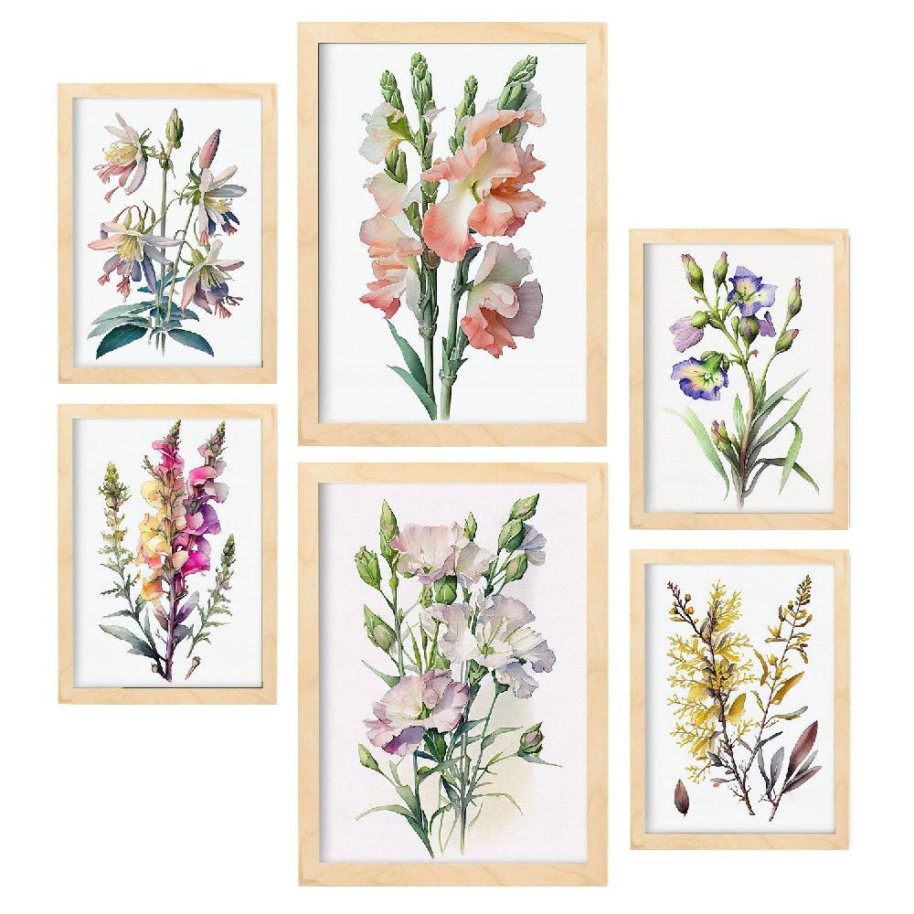 nacnic Nacnic Laminas de Flores Silvestres Última moda