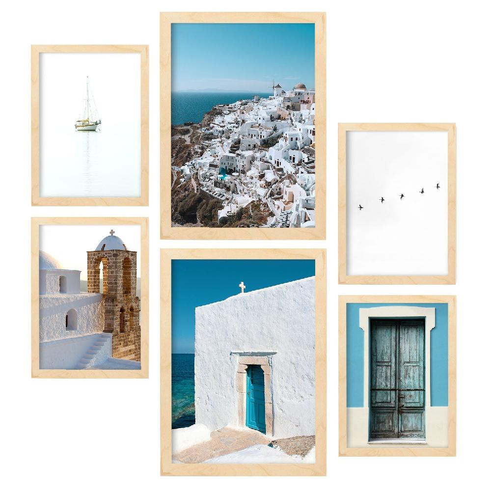 nacnic Conjunto 6 Láminas Fotografía Islas Griegas Grandes ahorros