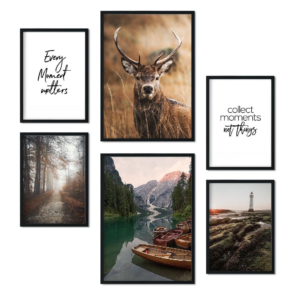 nacnic Pack de 6 Láminas Fotográficas de Bosque Naturaleza y Montaña 2025