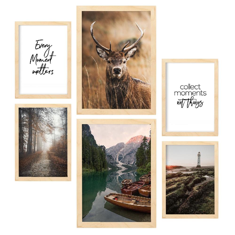 nacnic Pack de 6 Láminas Fotográficas de Bosque Naturaleza y Montaña 2025