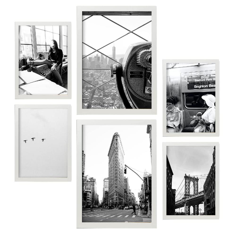 nacnic Láminas Decorativas Nueva York Blanco y Negro - Arte Fotográfico Minimalista y Moderna Outlet