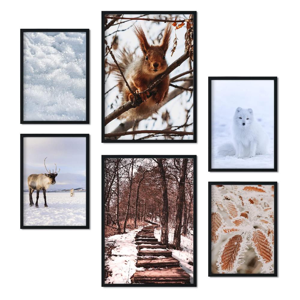 nacnic Láminas Modernas de Fotografía de Animales y Nieve Venta caliente
