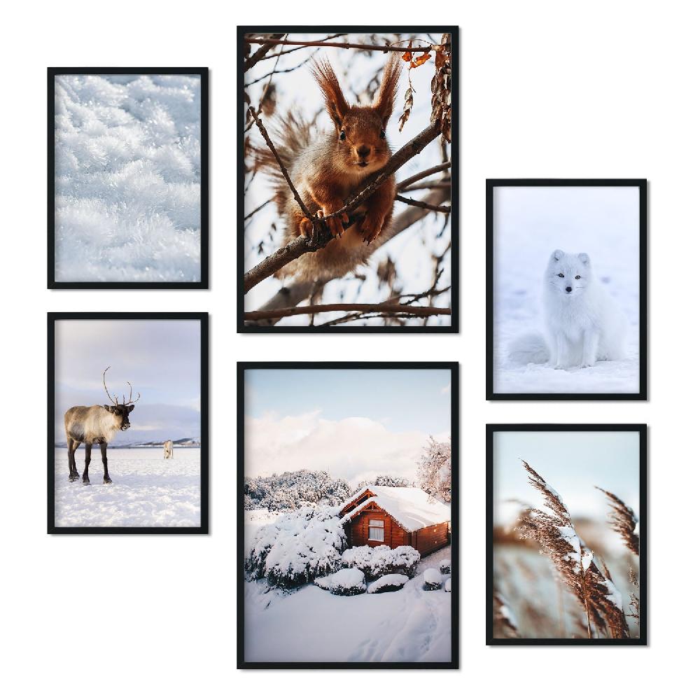 nacnic Láminas Modernas de Fotografía de Animales y Nieve Venta caliente
