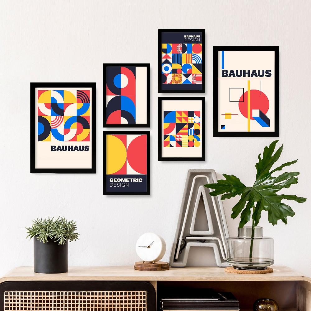 nacnic Nacnic Set de 6 Laminas Estilo Bauhaus con Diseño Geométrico Libre de impuestos