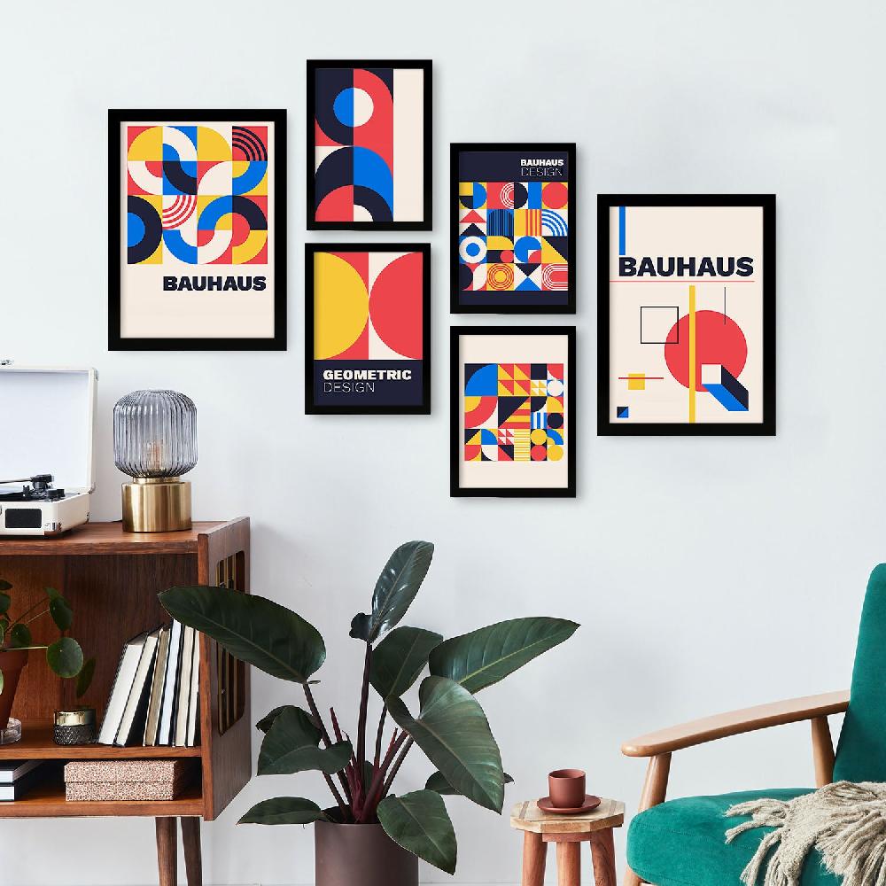 nacnic Nacnic Set de 6 Laminas Estilo Bauhaus con Diseño Geométrico Libre de impuestos
