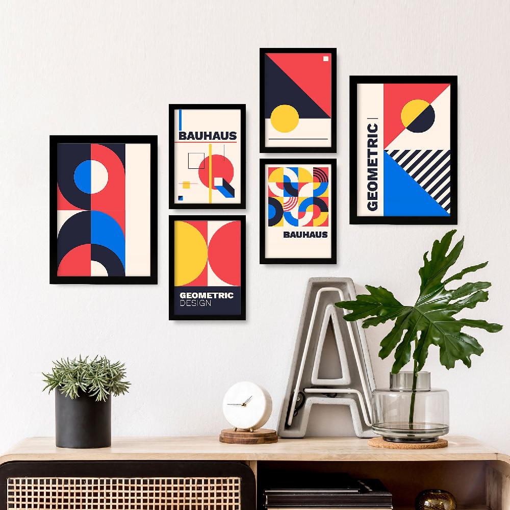 nacnic Nacnic Set de 6 Laminas Estilo Bauhaus con Diseño Geométrico Descuentos del mes
