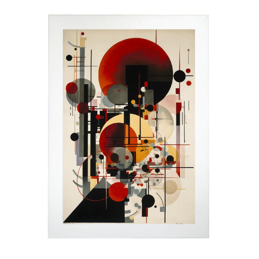nacnic Póster de Bauhaus Red Sun Última moda