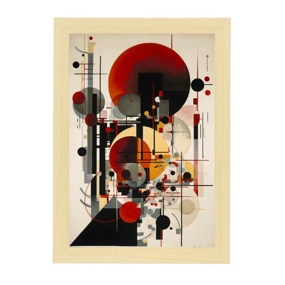 nacnic Póster de Bauhaus Red Sun Última moda