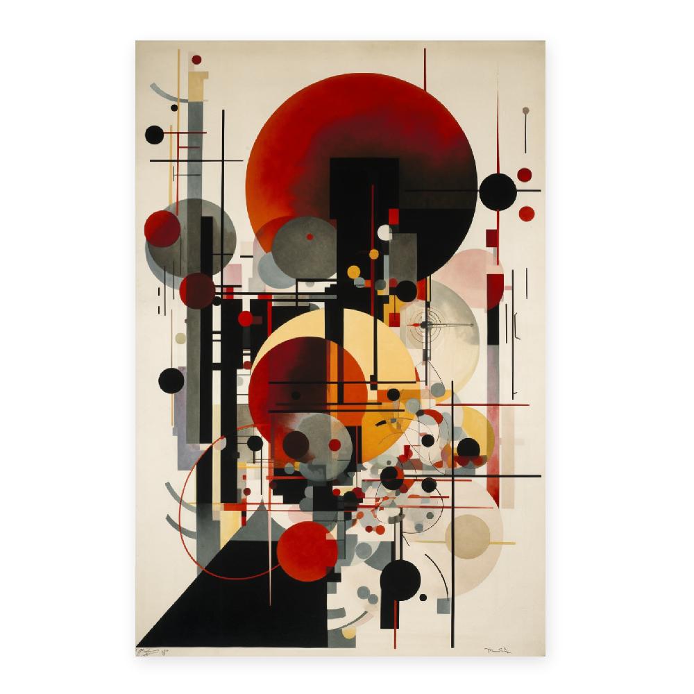nacnic Póster de Bauhaus Red Sun Última moda