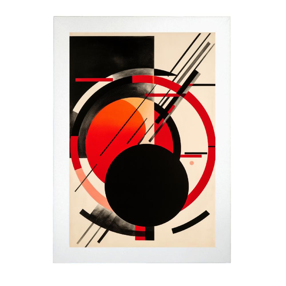 nacnic Póster de BAUHAUS RED SUN Descuento por venta flash