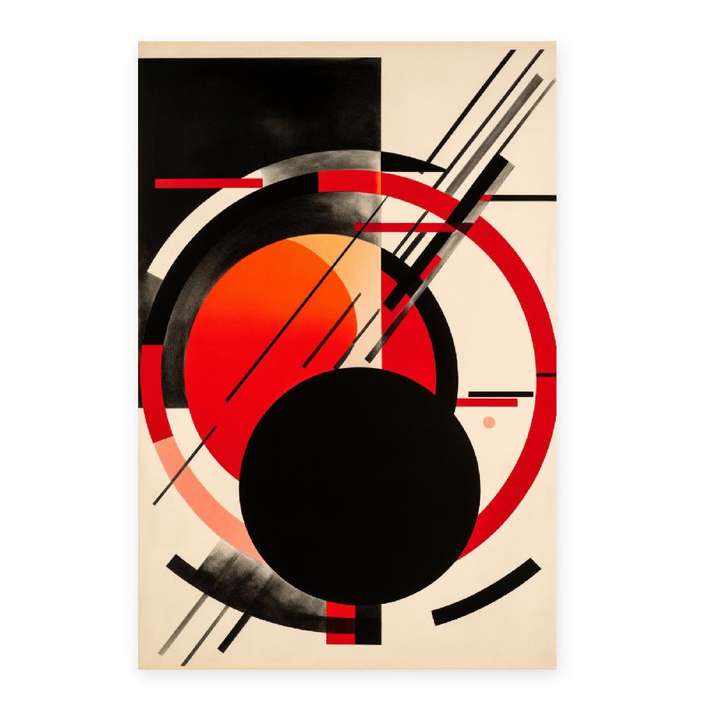 nacnic Póster de BAUHAUS RED SUN Descuento por venta flash