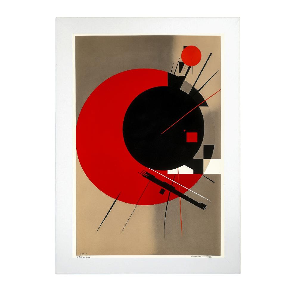 nacnic Póster de la Bauhaus: Sol Rojo Ofertas de temporada