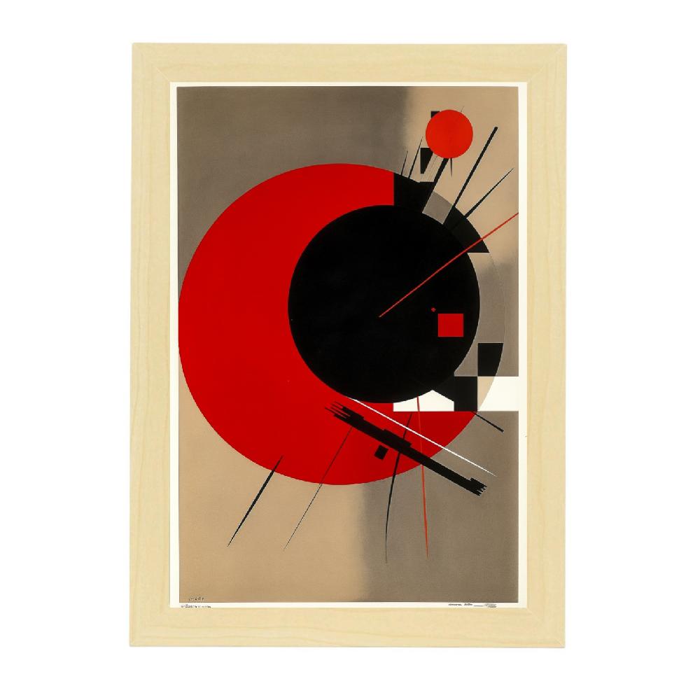 nacnic Póster de la Bauhaus: Sol Rojo Ofertas de temporada