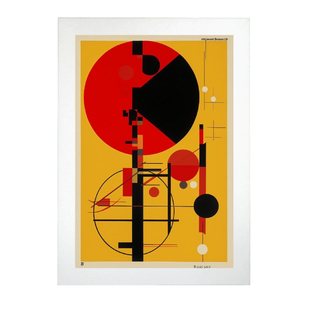 nacnic Póster de la Bauhaus: Sol Rojo Ofertas especiales