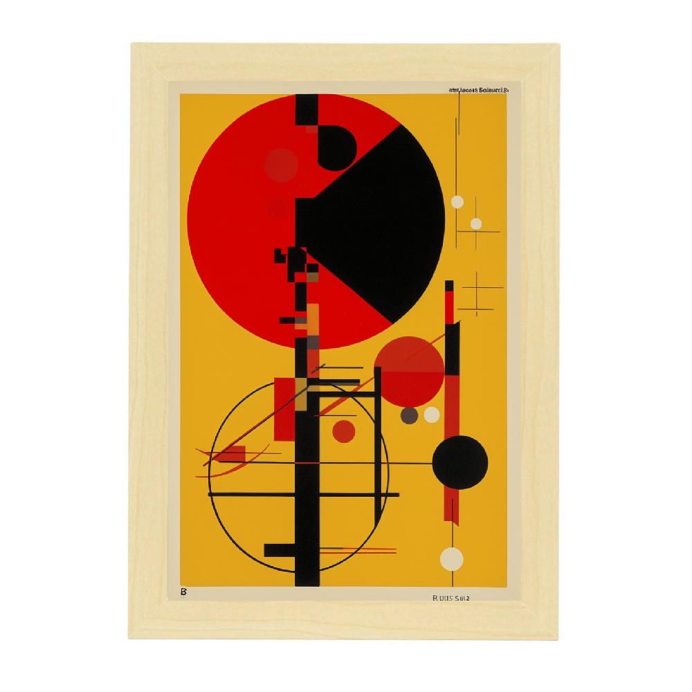 nacnic Póster de la Bauhaus: Sol Rojo Ofertas especiales