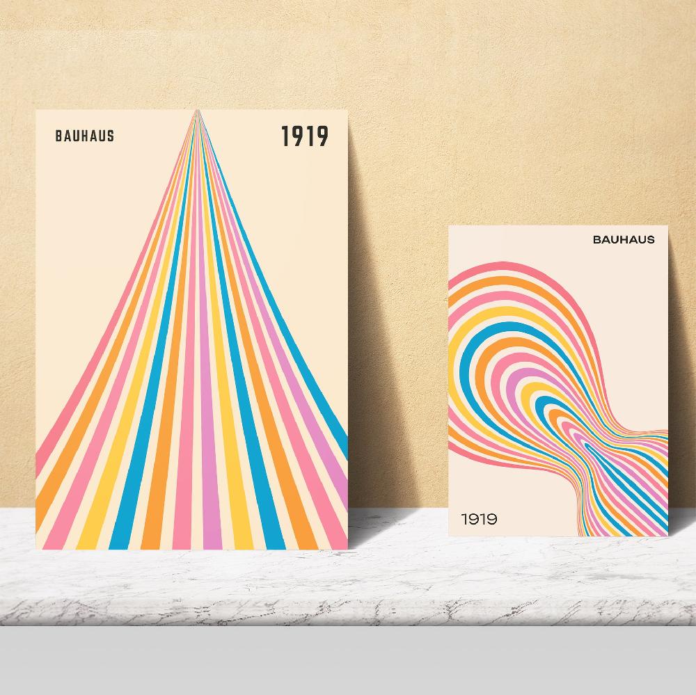 nacnic Geometrico Bauhaus formas colores pastel Grandes ahorros